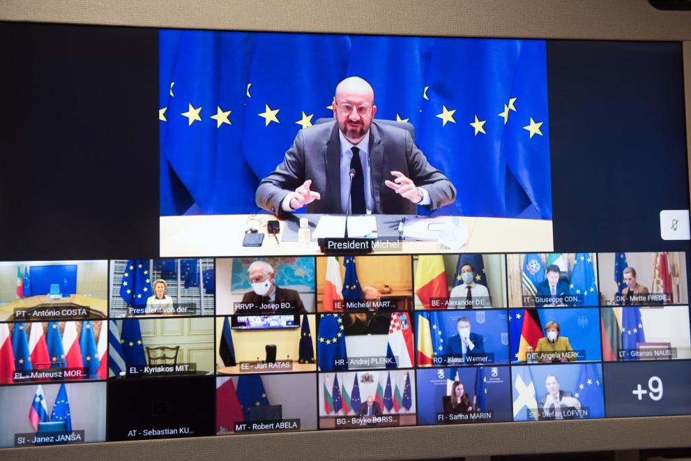 Videokonference i Det Europæiske Råd
